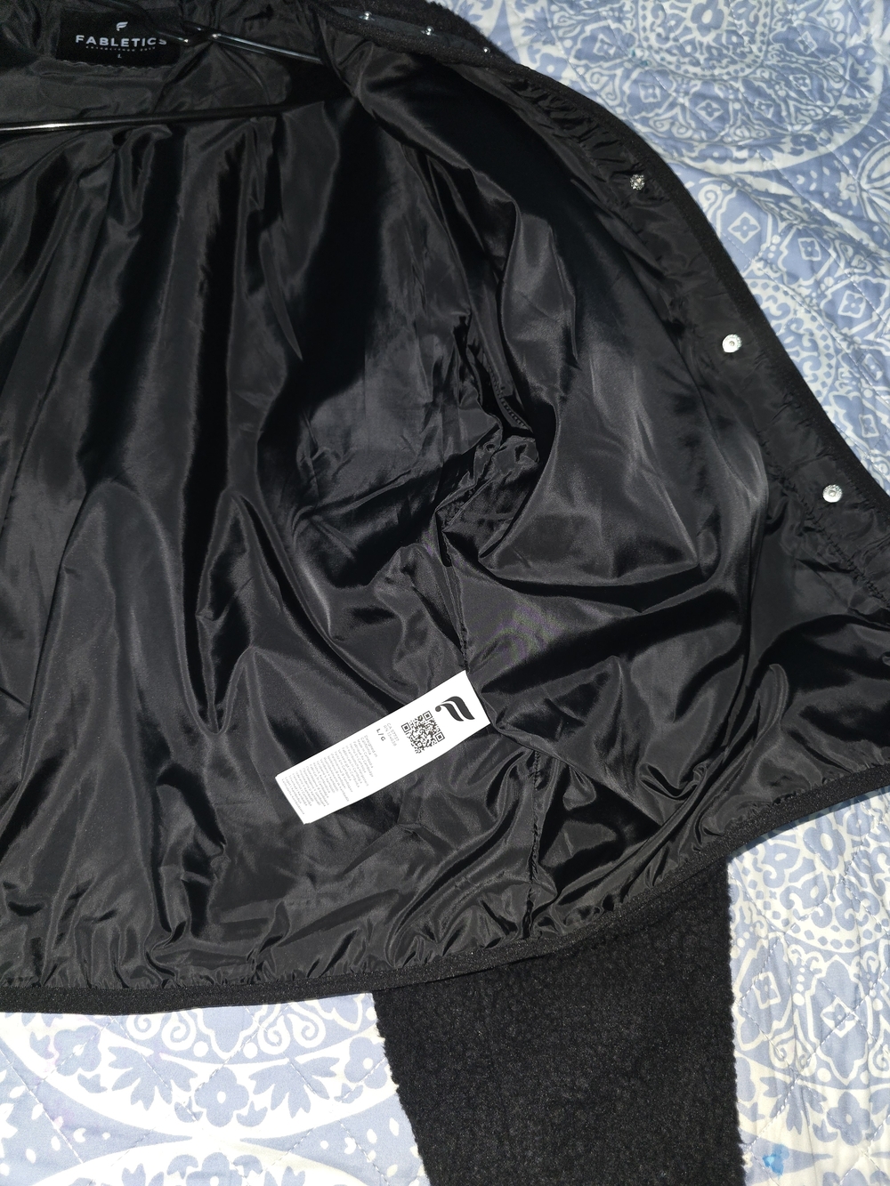 Fabletics Black Sherpa Teddy Jacket - Picture 7 of 9